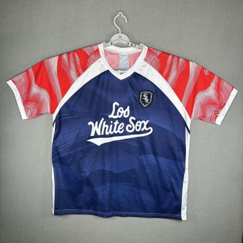 Los White Sox Baseball Jersey Mens XL Chicago Hispanic Heritage Patriotic‎ Coke